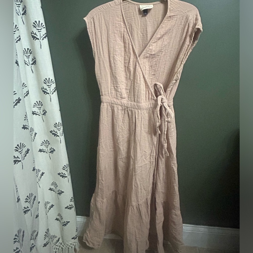 Blush Pink Wrap Dress